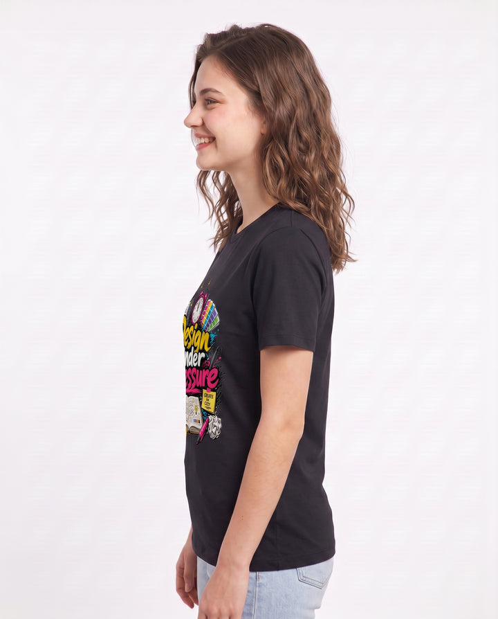 Design Under Pressure Women's Black T-Shirt product image 3