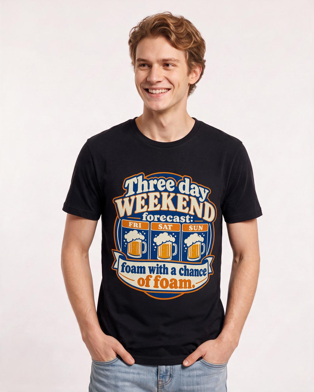 Beer Black T-Shirt for Men – Everyday Expression Graphic Tee product image 1
