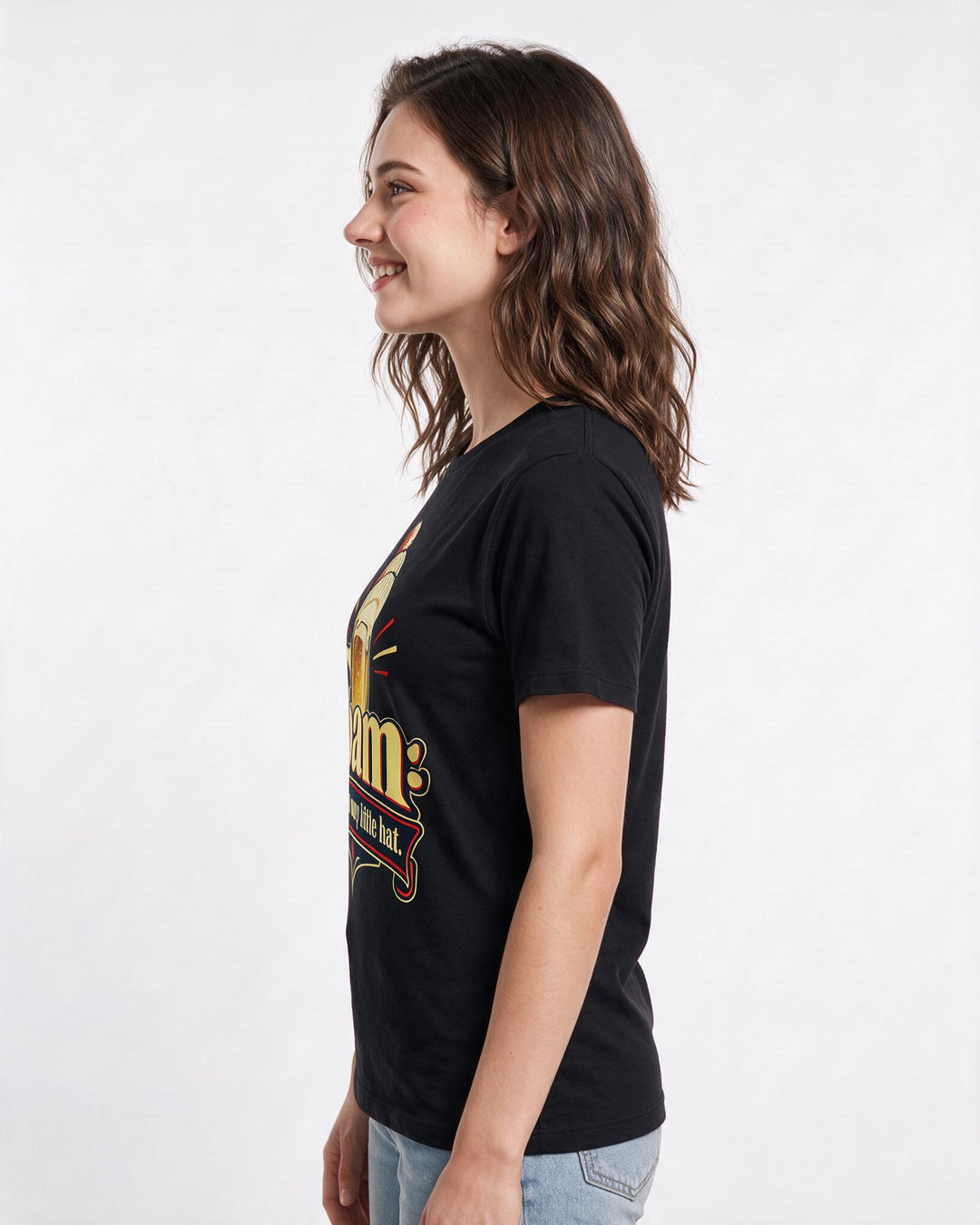 Beer Black T-Shirt for Women – Everyday Expression Graphic Tee product image 2