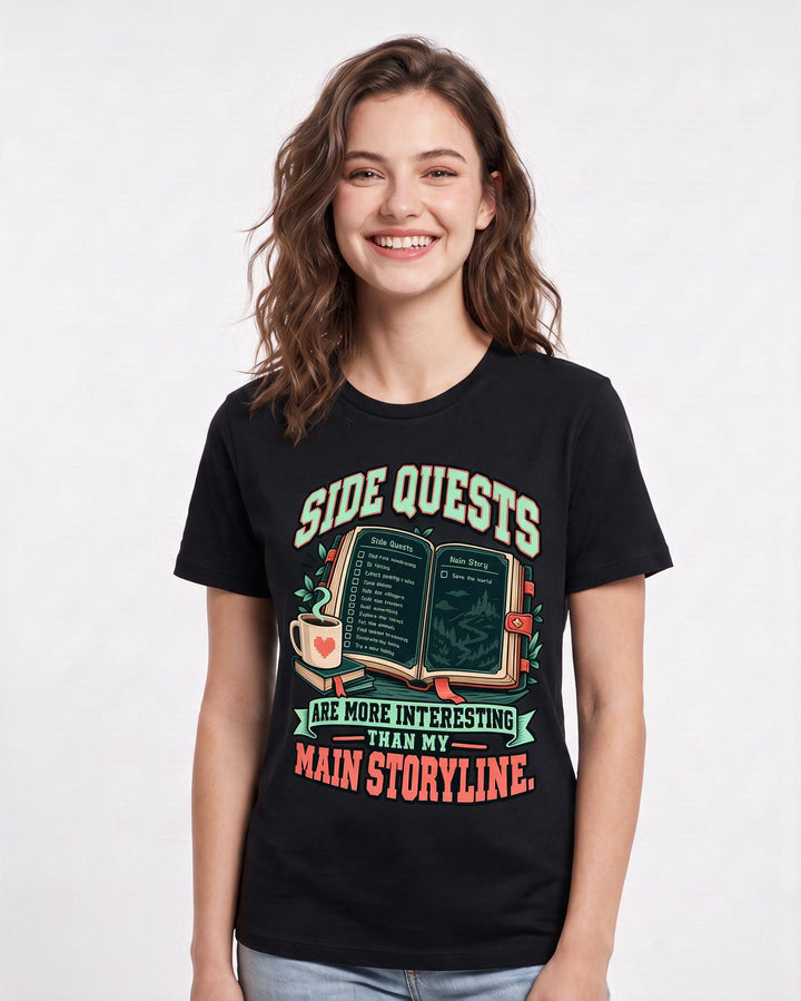 Gaming Black T-Shirt for Women – Game Night Graphic Tee product image 1