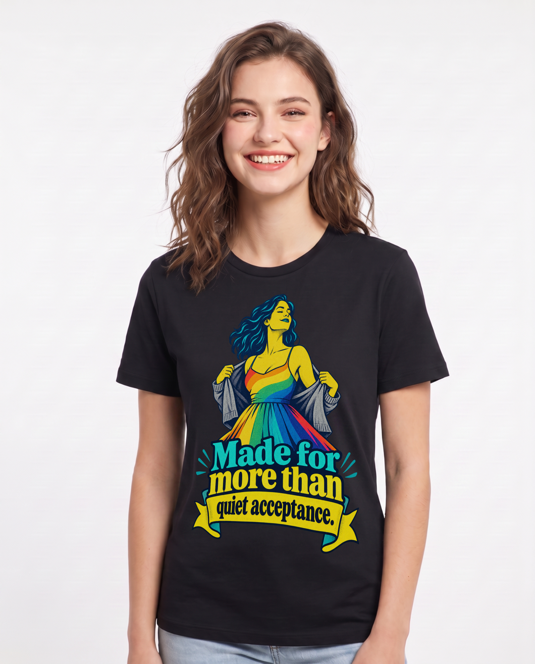 Pride Black T-Shirt for Women – Everyday Expression Graphic Tee product image 3