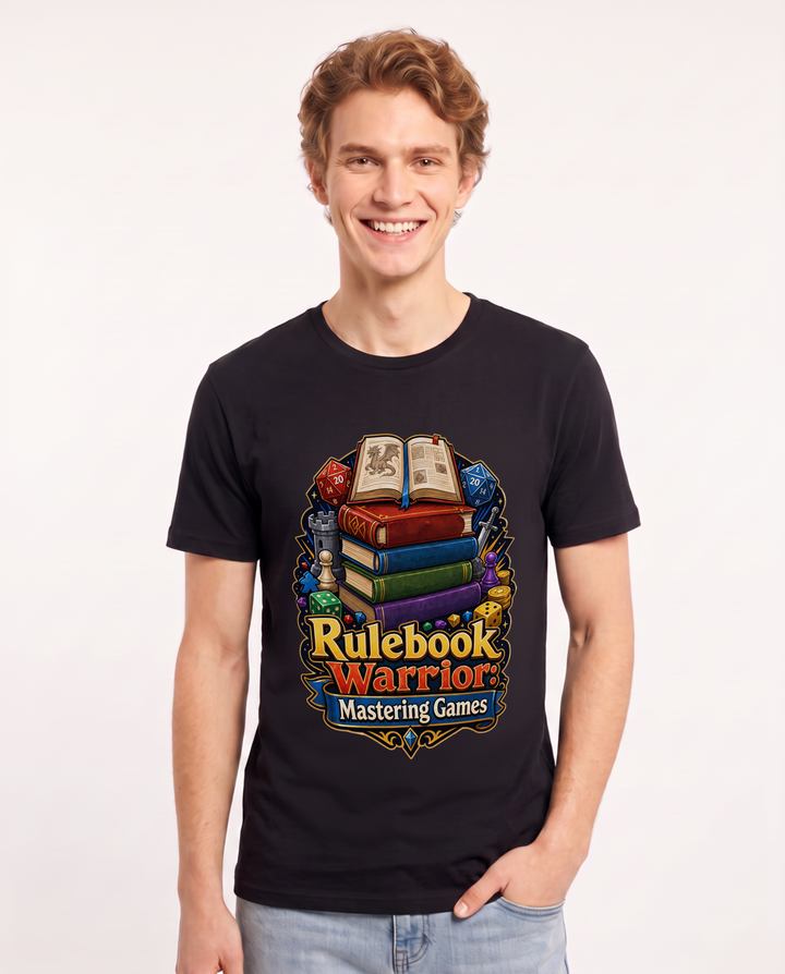 Rulebook Warrior: Mastering Games Men's Black T-Shirt product image 2