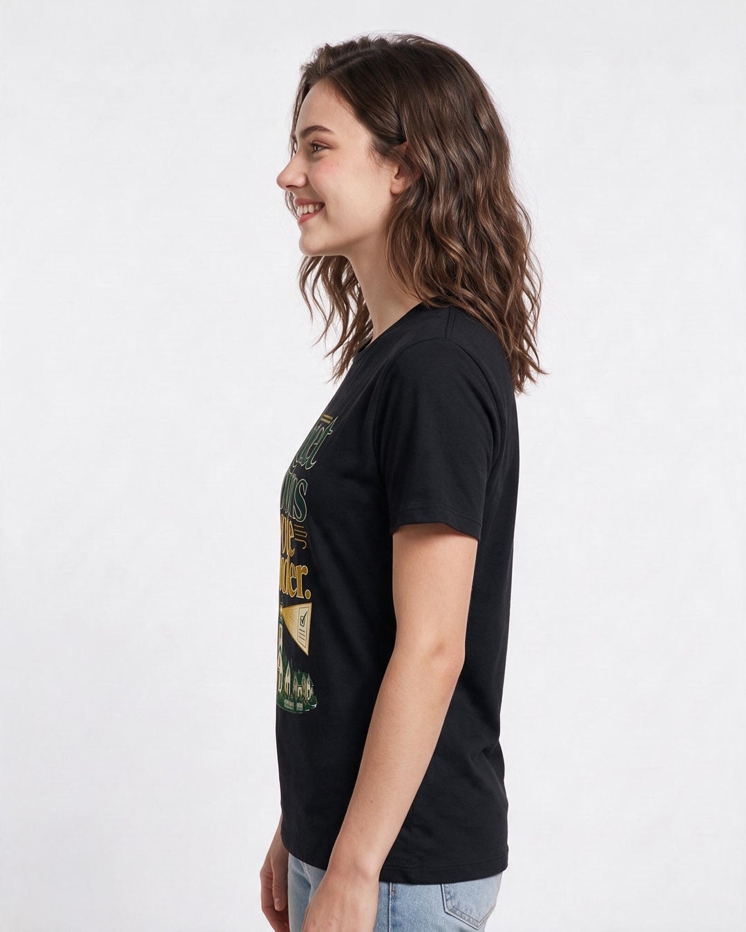 Political Statement Black T-Shirt for Women – Everyday Expression Graphic Tee product image 2