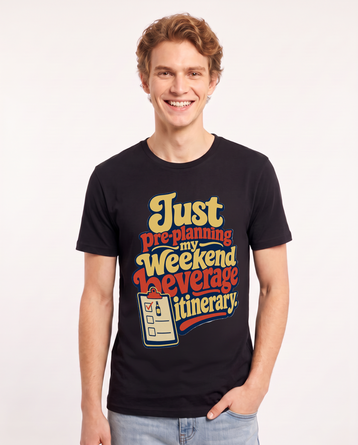 Beer Black T-Shirt for Men – Everyday Expression Graphic Tee product image 3