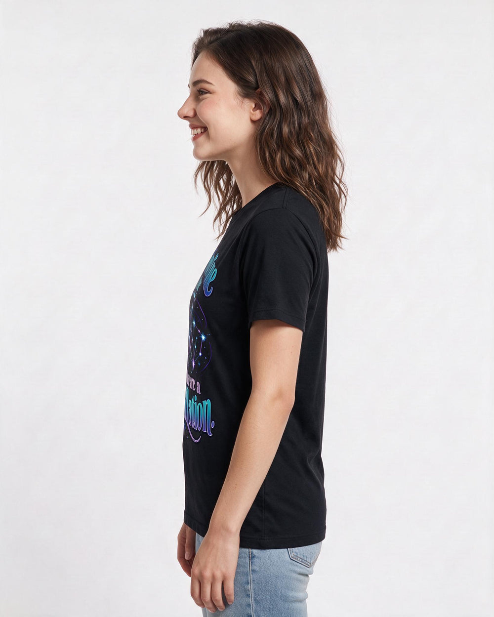Neurodiversity Black T-Shirt for Women – Everyday Expression Graphic Tee product image 2