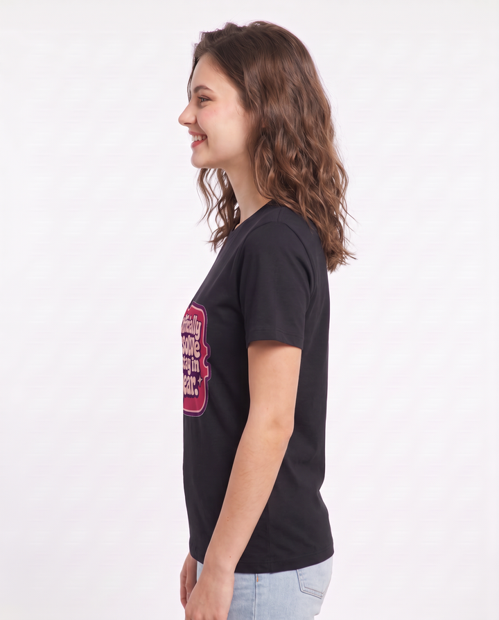 Couples Women's Black T-Shirt - We officially resolve to stay in this product image 2