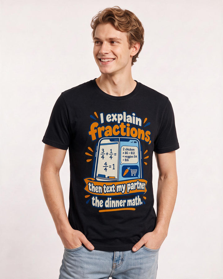 Teacher Black T-Shirt for Men – Everyday Expression Graphic Tee product image 1