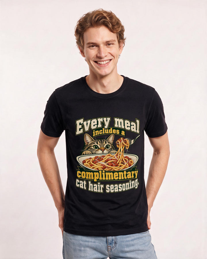Cat Lover Black T-Shirt for Men – Everyday Expression Graphic Tee product image 1