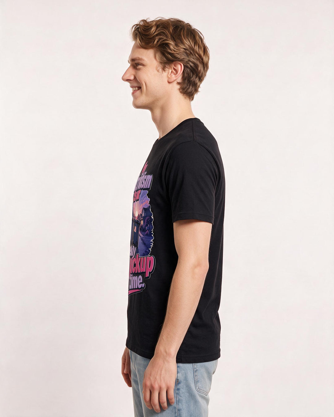 Patriotic Men's Black T-Shirt – My patriotism is our weekly trash pickup product image 2