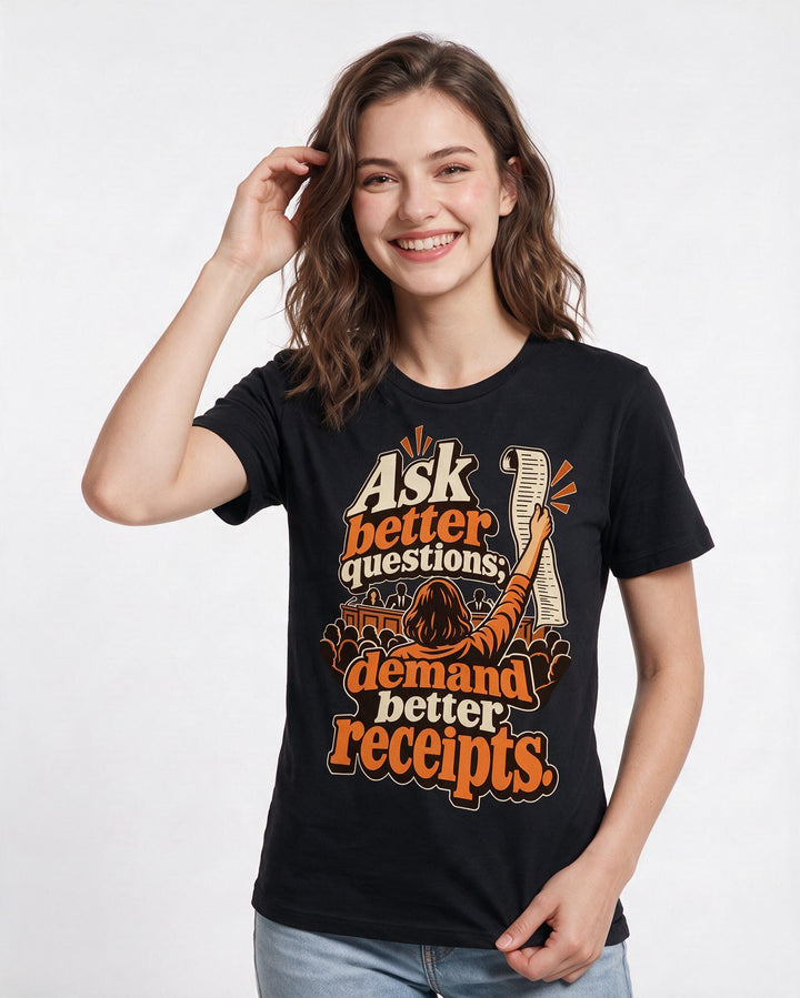 Political Statement Black T-Shirt for Women – Everyday Expression Graphic Tee product image 1