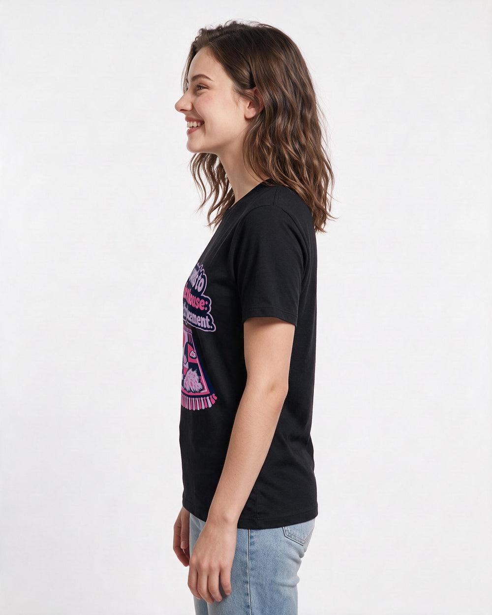 Cat Lover Black T-Shirt for Women – Everyday Expression Graphic Tee product image 2