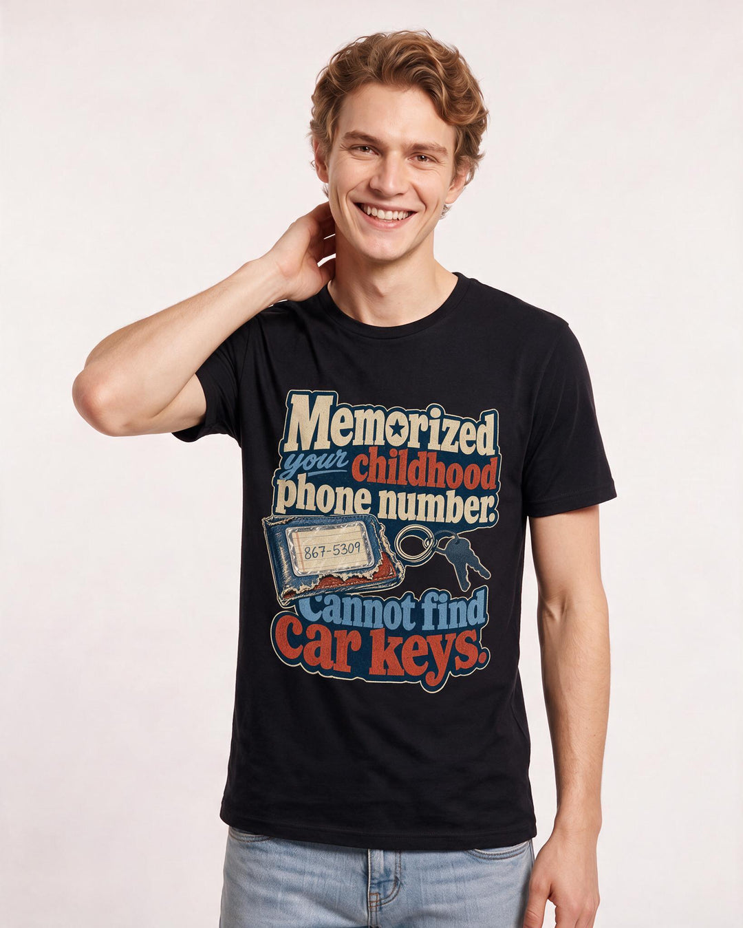 Meme Black T-Shirt for Men – Everyday Expression Graphic Tee product image 1