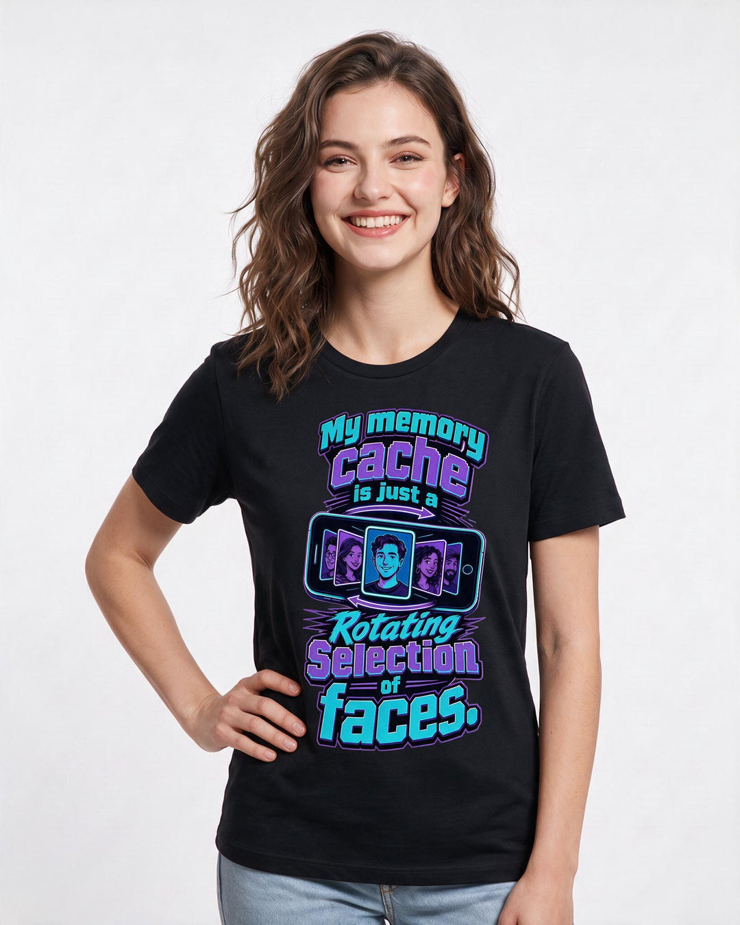 Meme Black T-Shirt for Women – Everyday Expression Graphic Tee product image 1