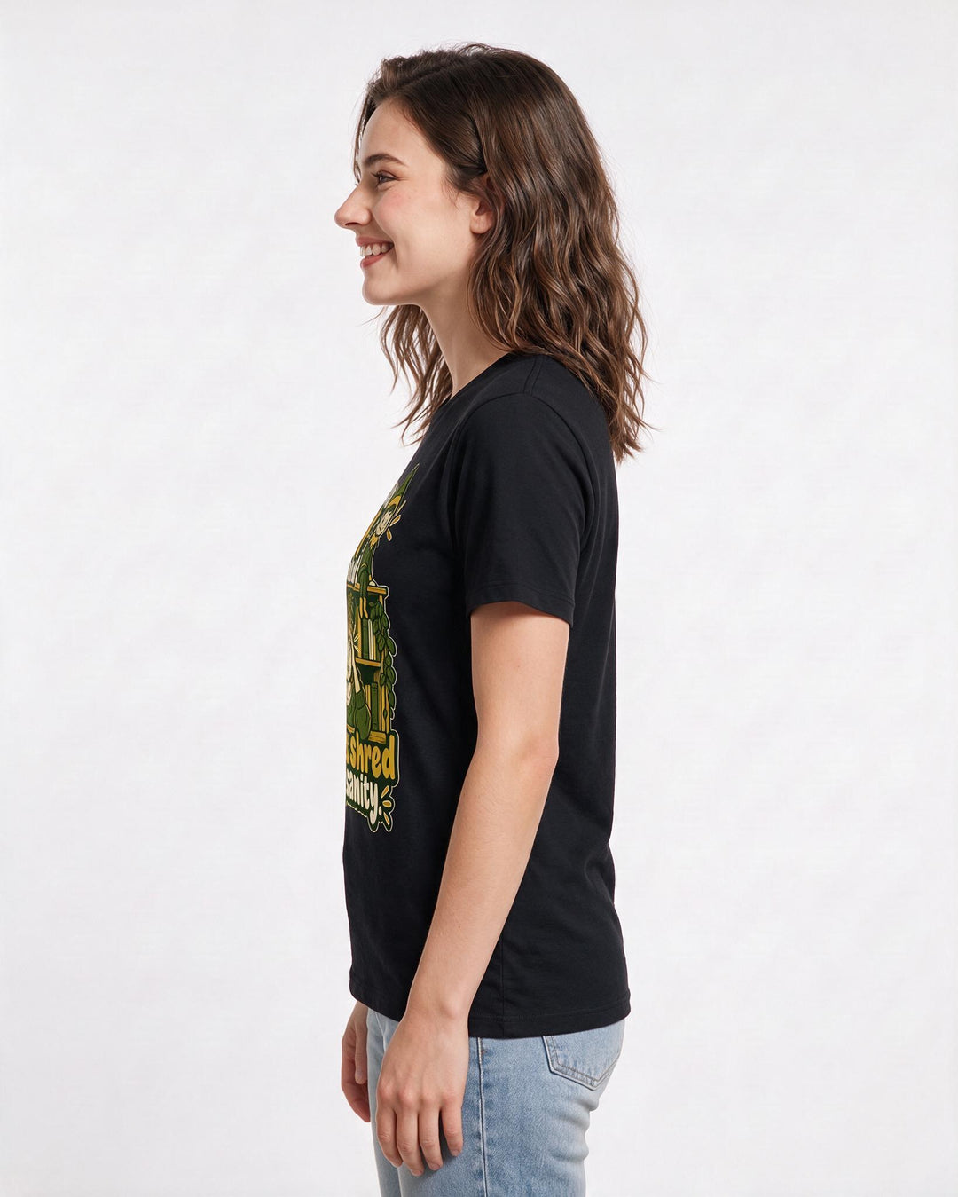 Christmas Black T-Shirt for Women – Holiday Theme Graphic Tee product image 2