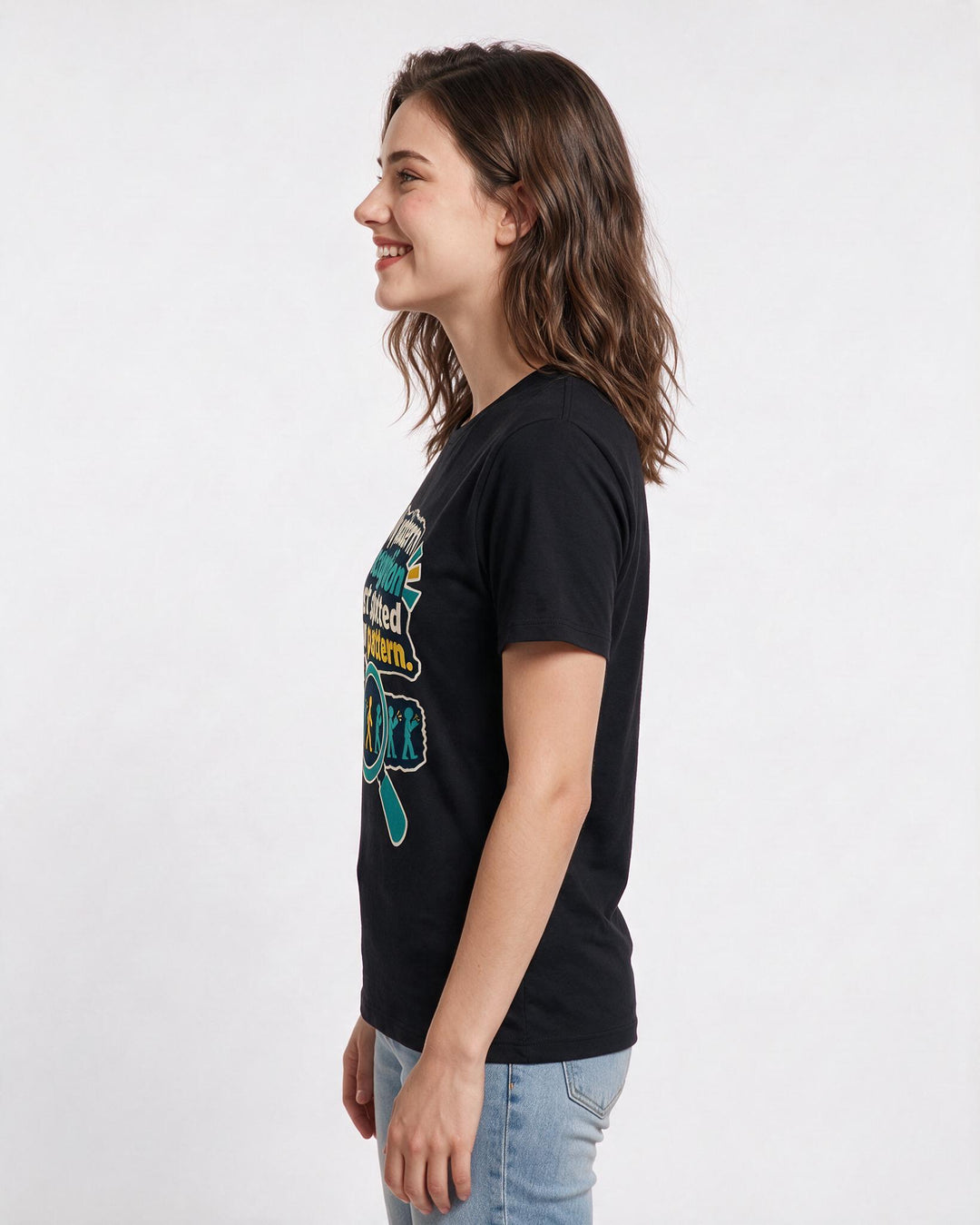 Neurodiversity Women's Black T-Shirt – My pattern recognition just spotted your pattern. product image 2