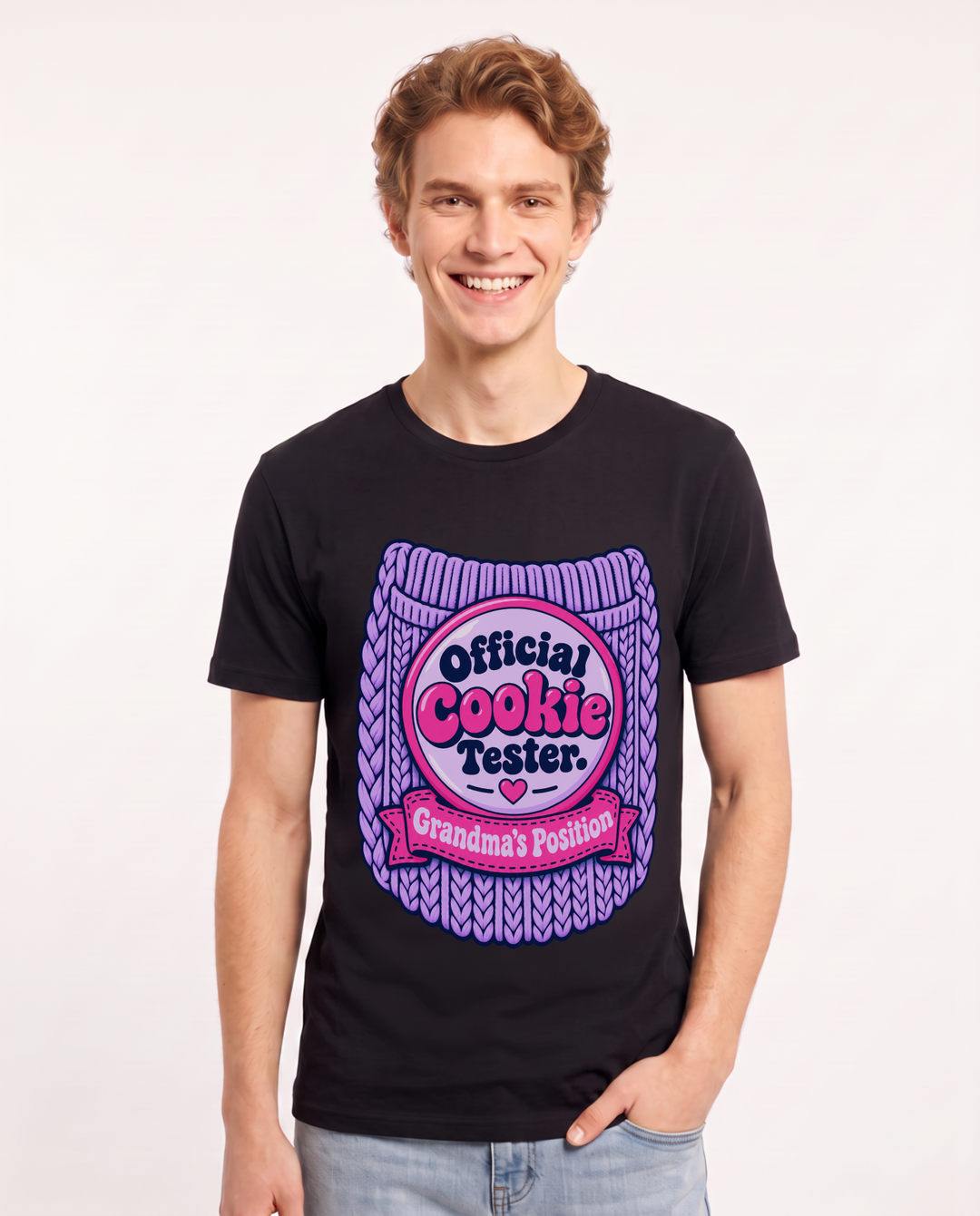 Grandparent Black T-Shirt for Men – Everyday Expression Graphic Tee product image 3