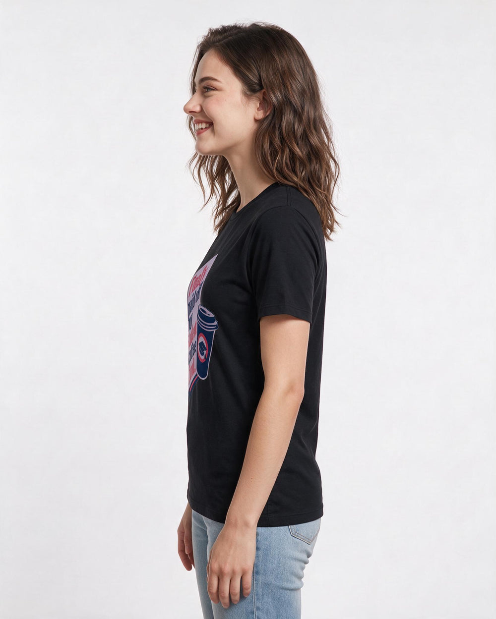 Graduation Gift Women's Black T-Shirt - Finally paid off my student product image 2
