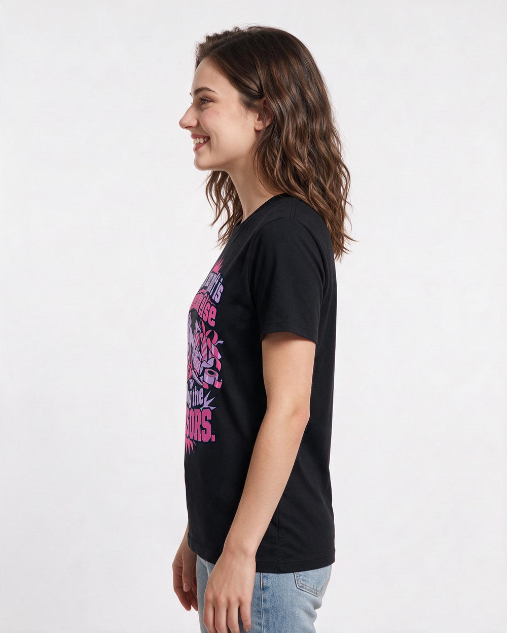 Christmas Black T-Shirt for Women – Holiday Theme Graphic Tee product image 2