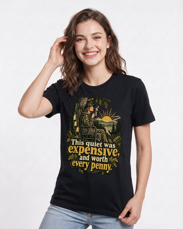 Hunting Black T-Shirt for Women – Everyday Expression Graphic Tee product image 1
