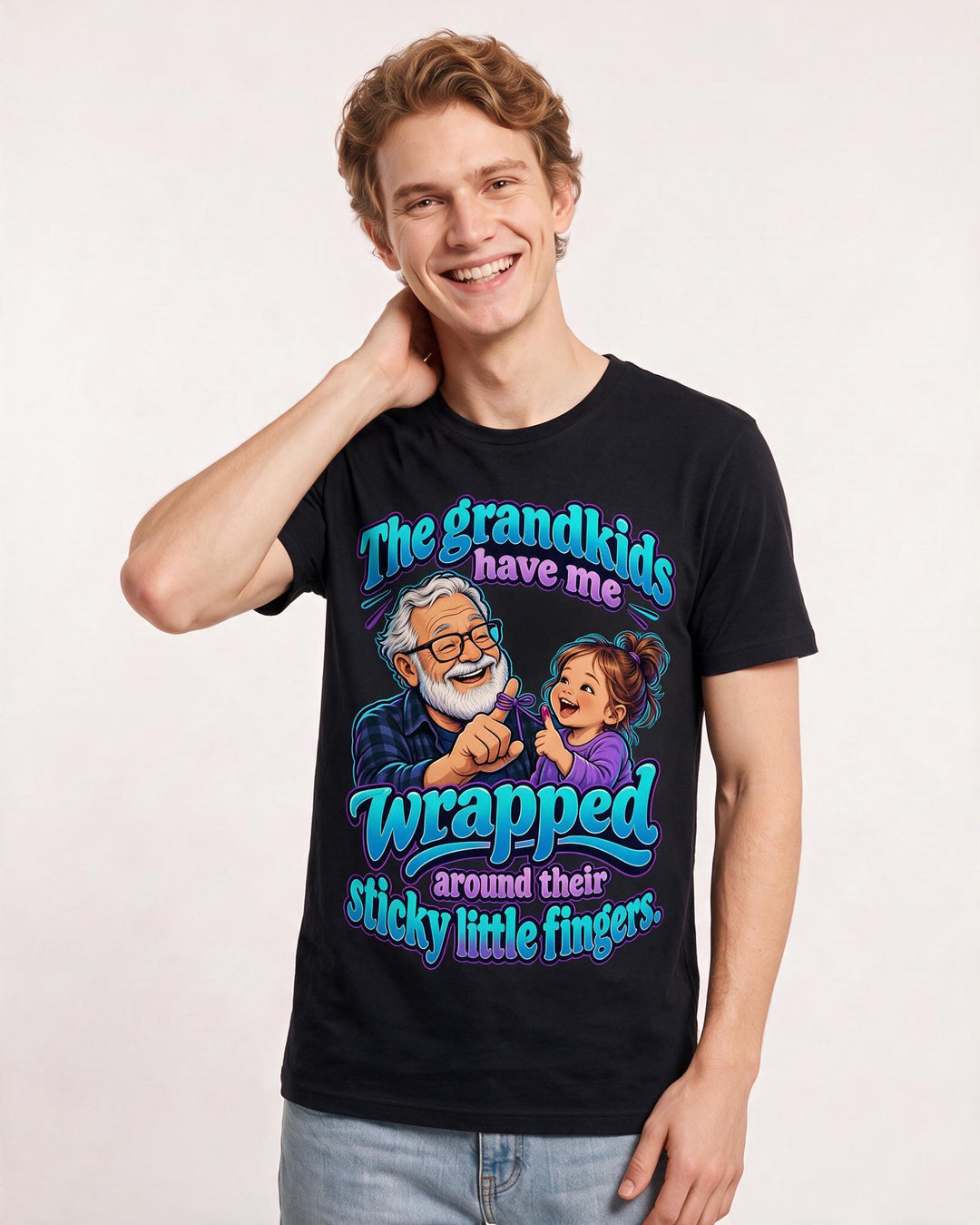 Grandparent Black T-Shirt for Men – Everyday Expression Graphic Tee product image 1