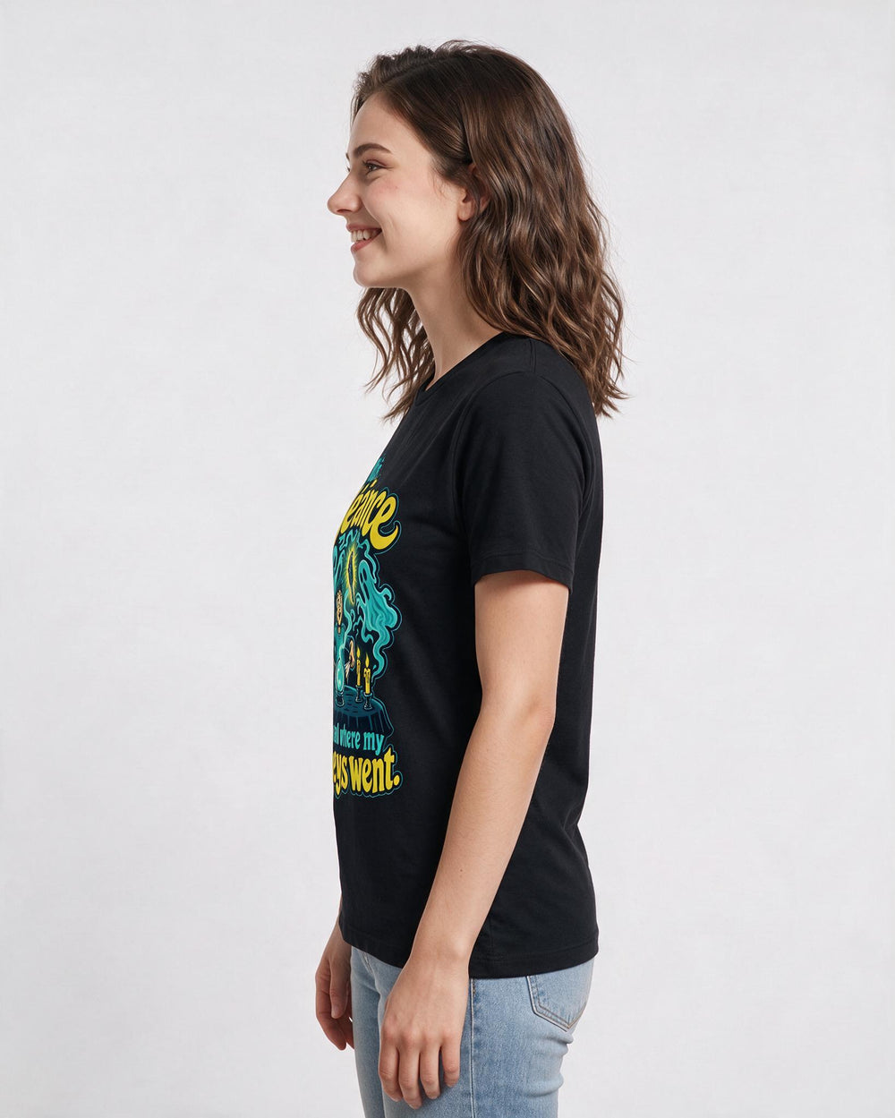 Halloween Black T-Shirt for Women – Halloween Theme Graphic Tee product image 2