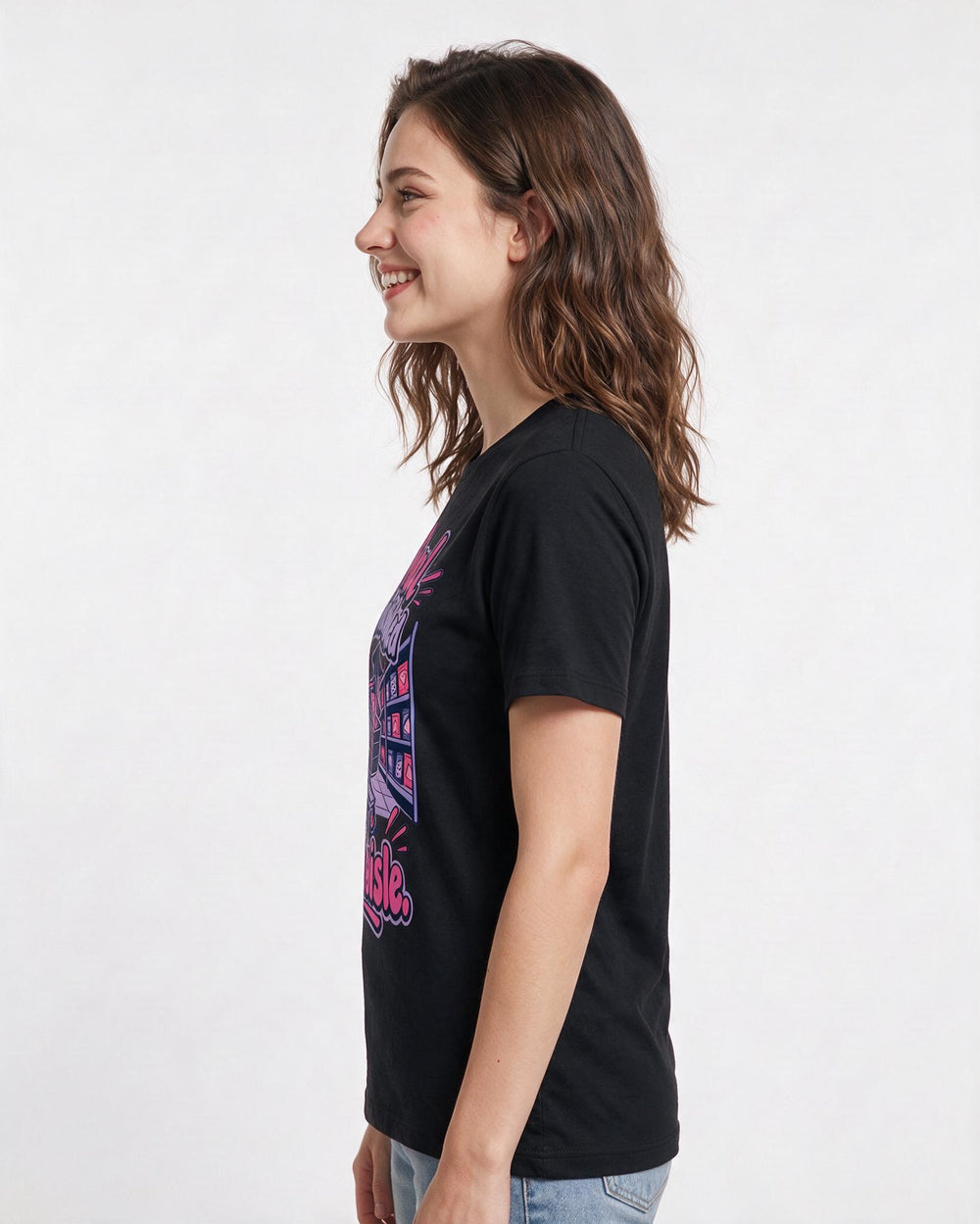 Graduation Black T-Shirt for Women – Everyday Expression Graphic Tee product image 2