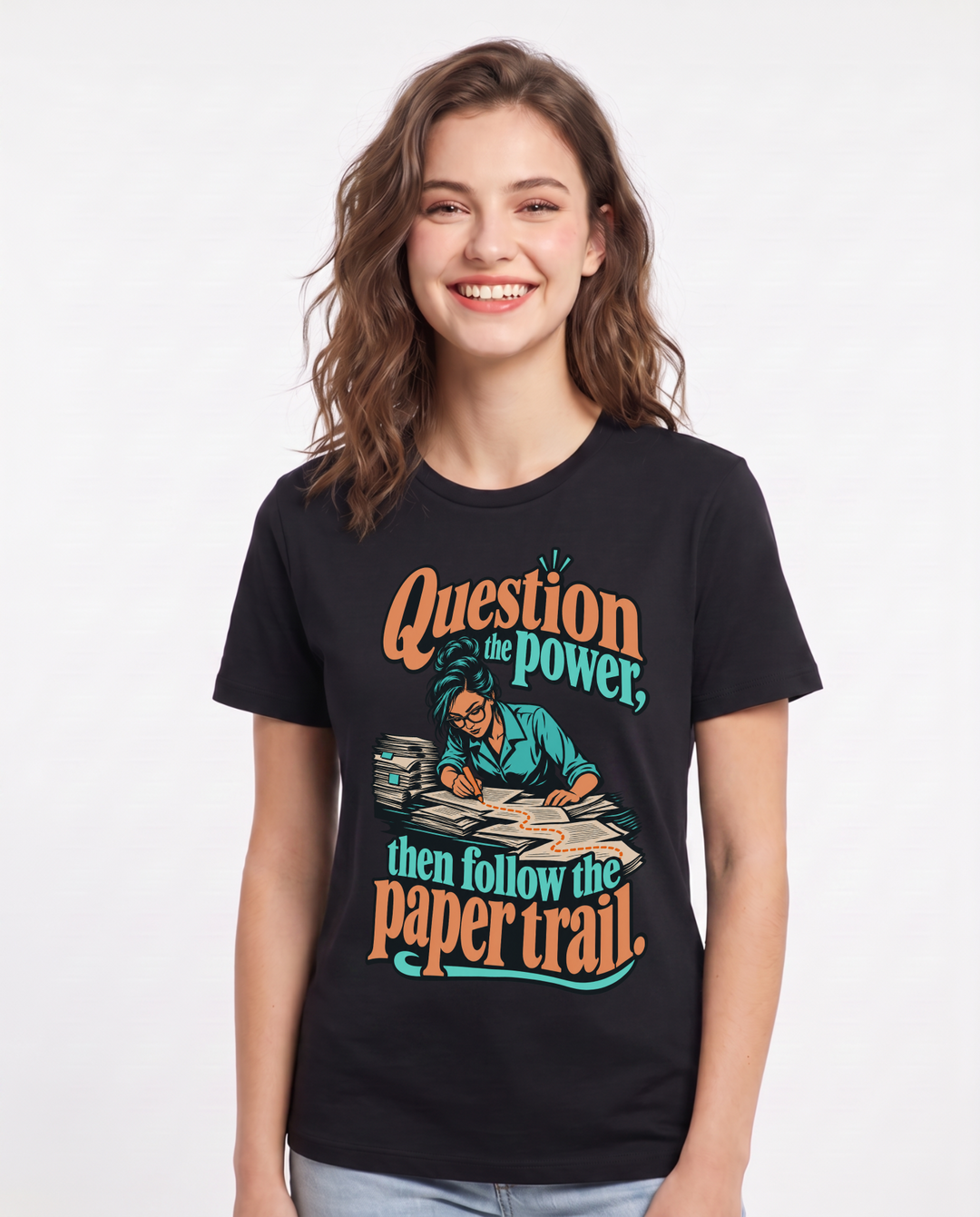 Political Statement Black T-Shirt for Women – Everyday Expression Graphic Tee product image 3