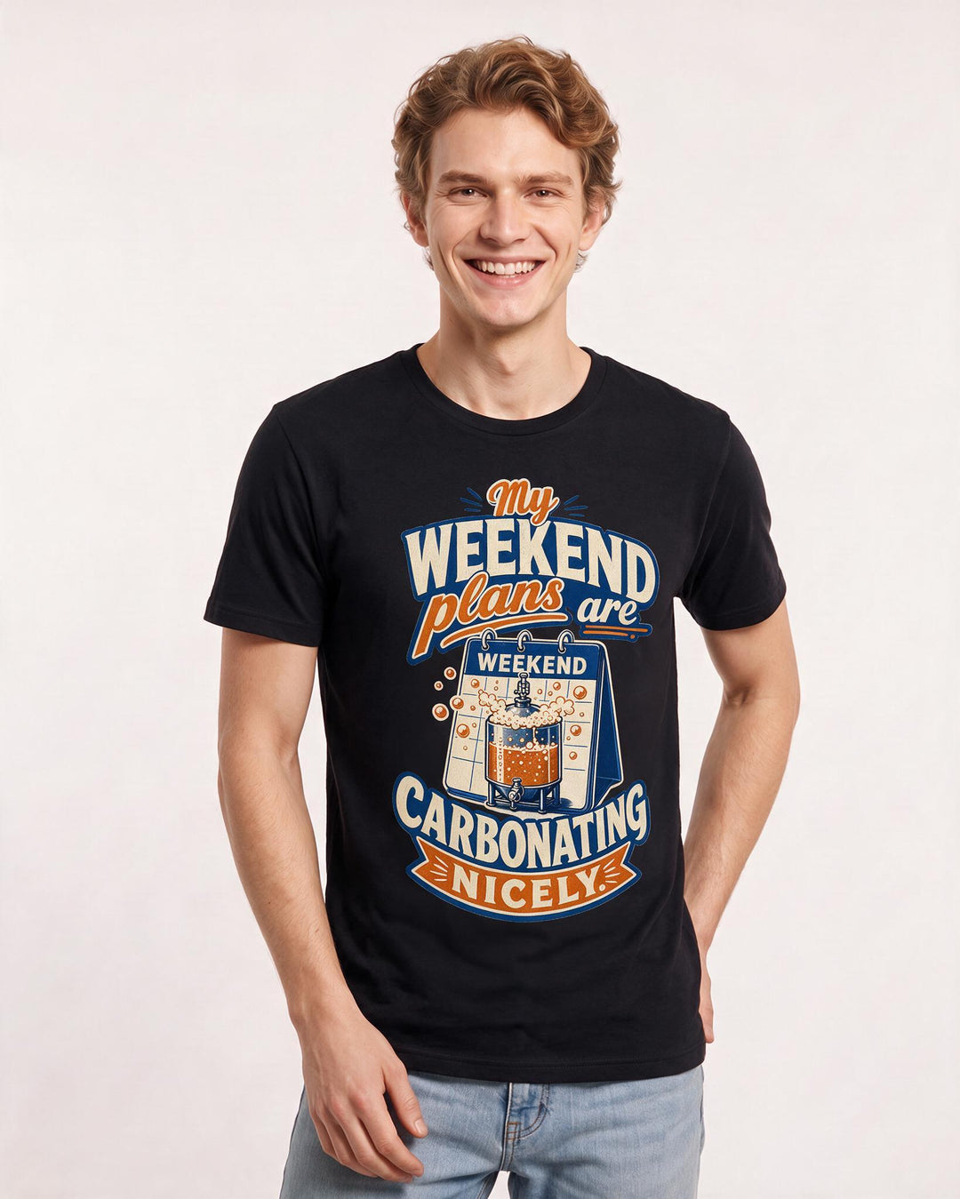 Beer Black T-Shirt for Men – Everyday Expression Graphic Tee product image 1