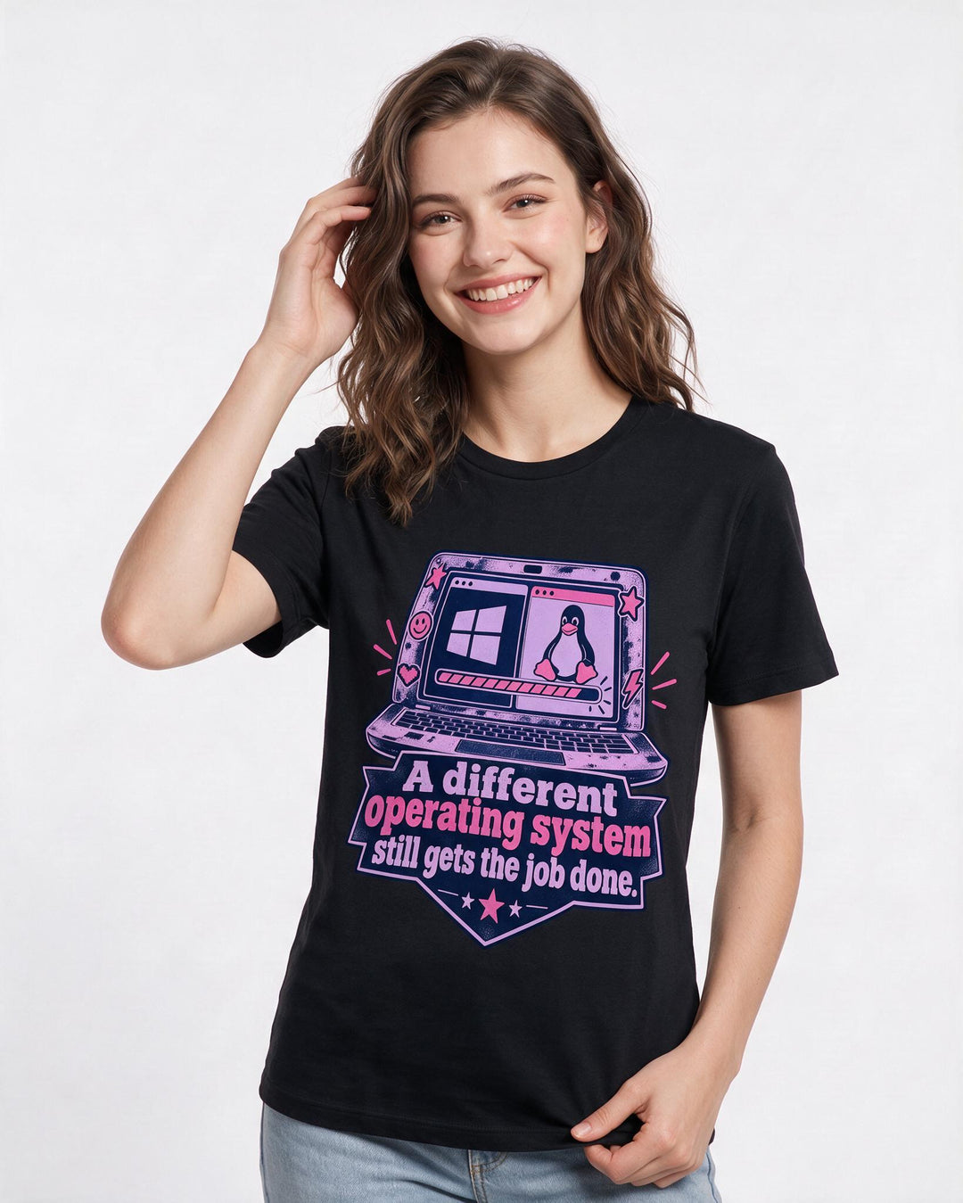 Neurodiversity Black T-Shirt for Women – Everyday Expression Graphic Tee product image 1