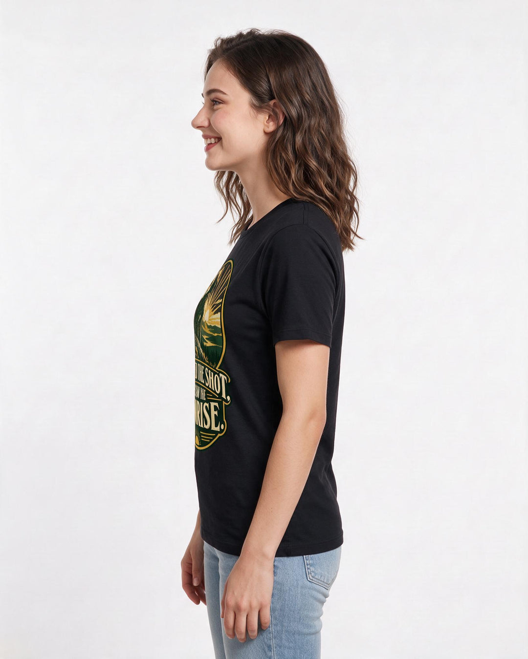 Hunting Black T-Shirt for Women – Everyday Expression Graphic Tee product image 2