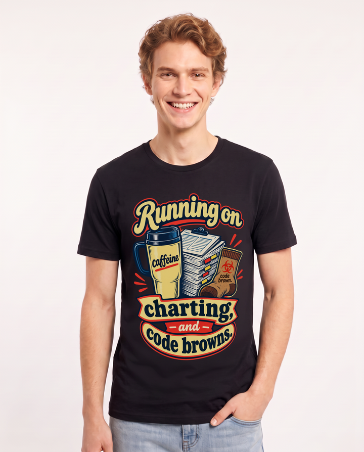 Nurse Black T-Shirt for Men – Nursing Life Graphic Tee product image 3