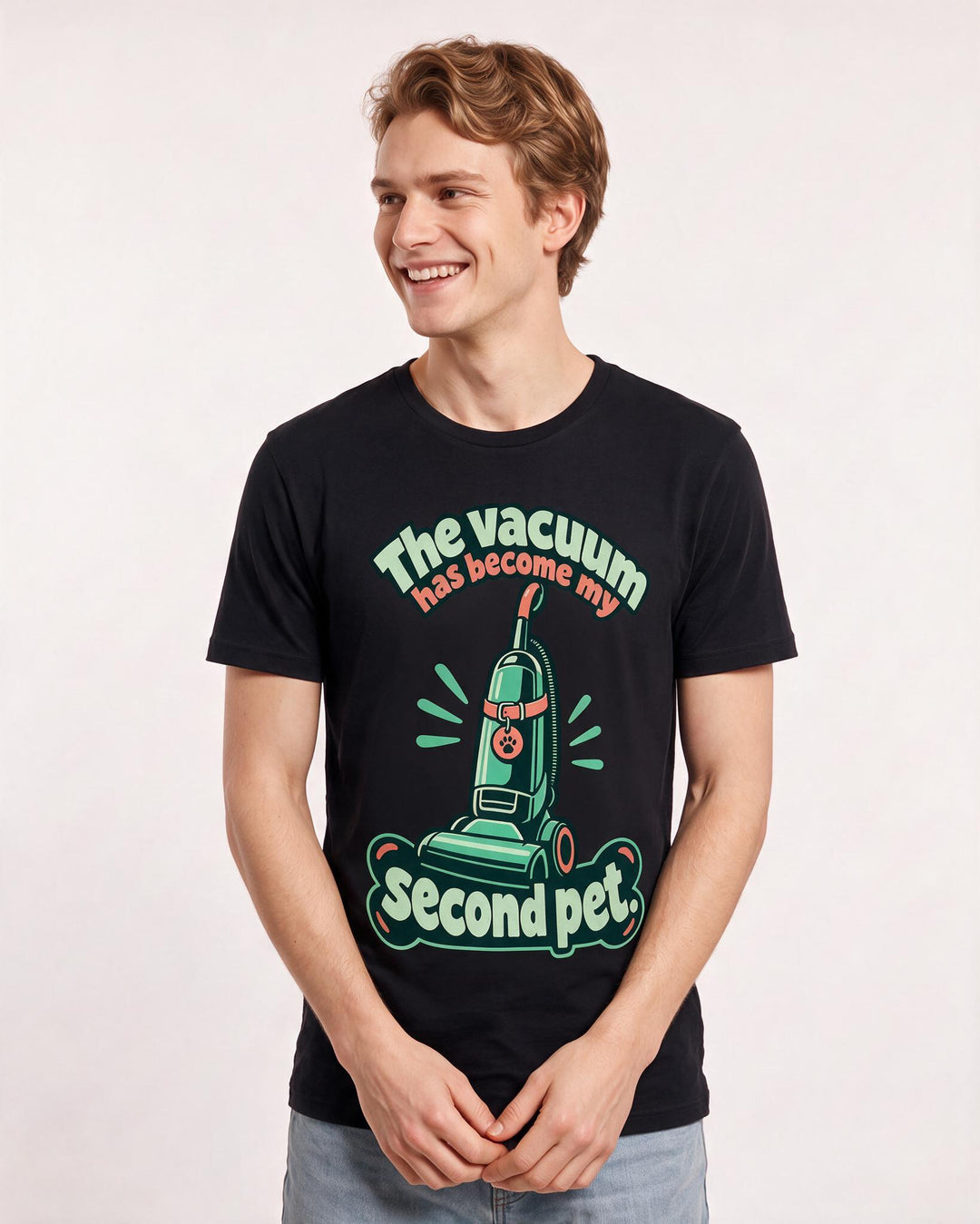 Pet Lover Black T-Shirt for Men – Everyday Expression Graphic Tee product image 1