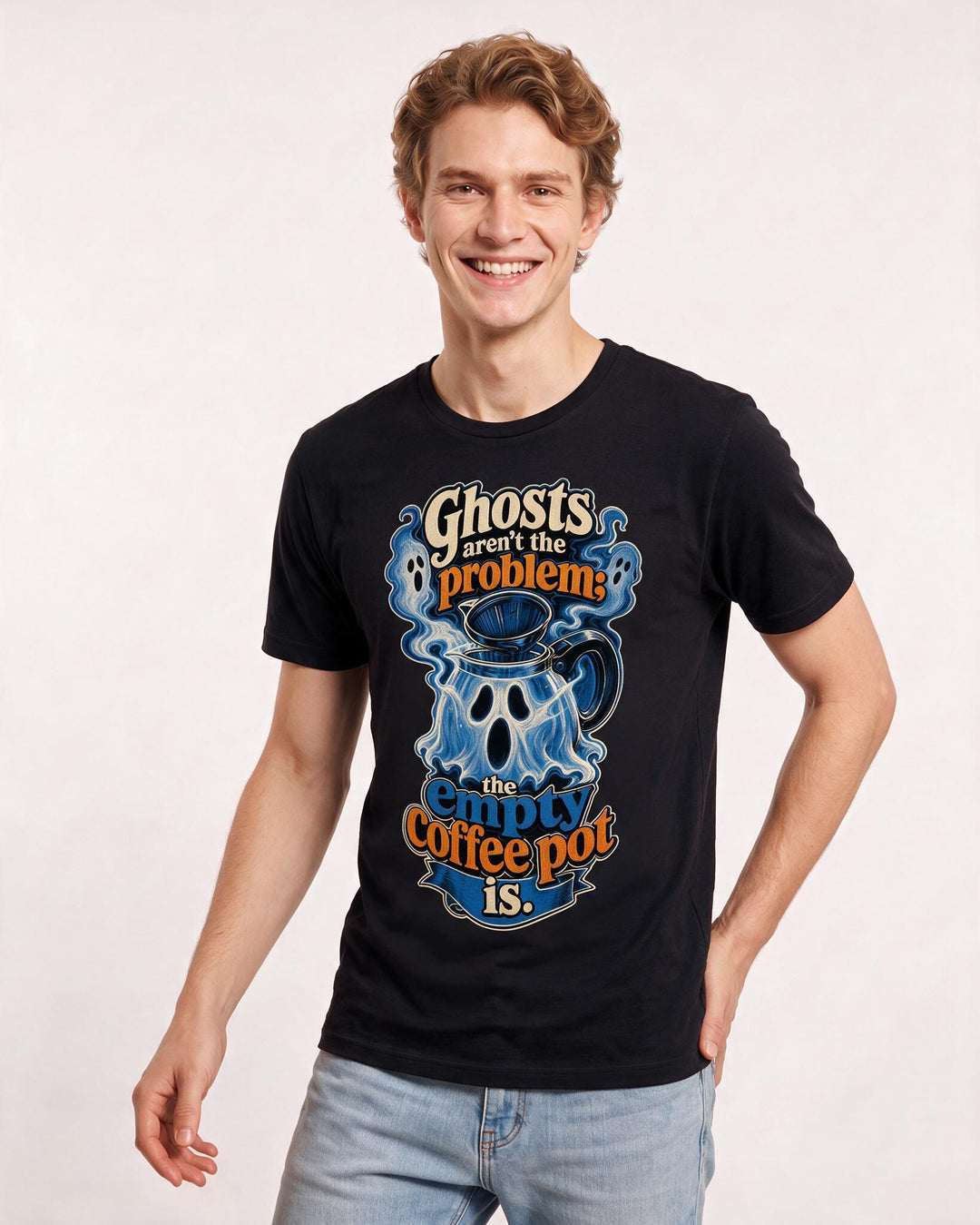 Halloween Black T-Shirt for Men – Halloween Theme Graphic Tee product image 3