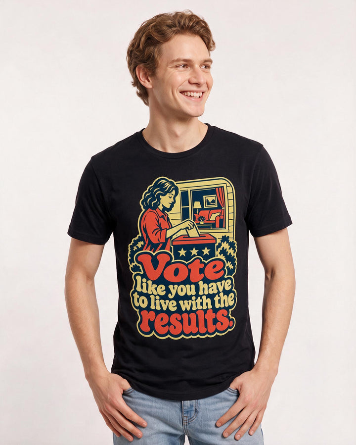 Political Statement Black T-Shirt for Men – Everyday Expression Graphic Tee product image 1