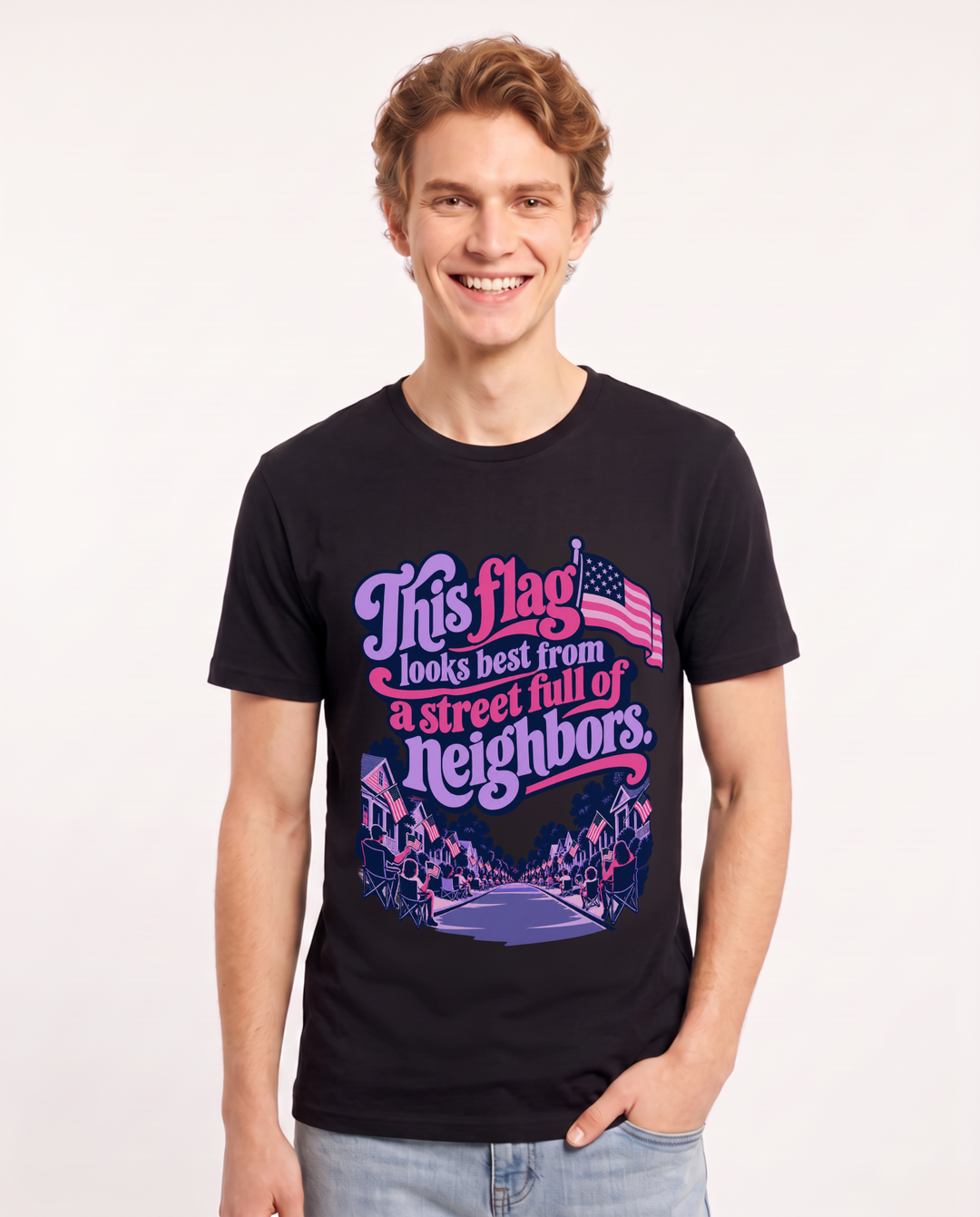 Patriotic Black T-Shirt for Men – Everyday Expression Graphic Tee product image 3