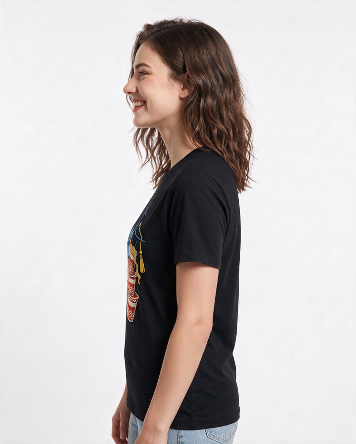 Graduation Black T-Shirt for Women – Everyday Expression Graphic Tee product image 2