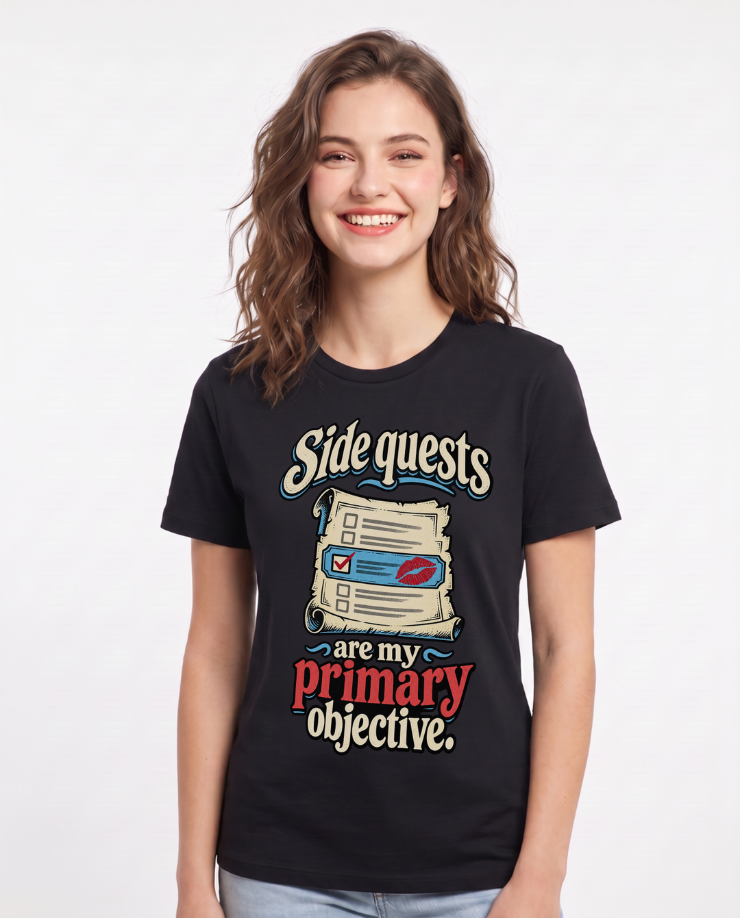 Gaming Black T-Shirt for Women – Game Night Graphic Tee product image 3