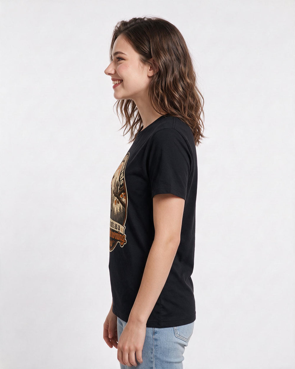 Hunting Black T-Shirt for Women – Everyday Expression Graphic Tee product image 2