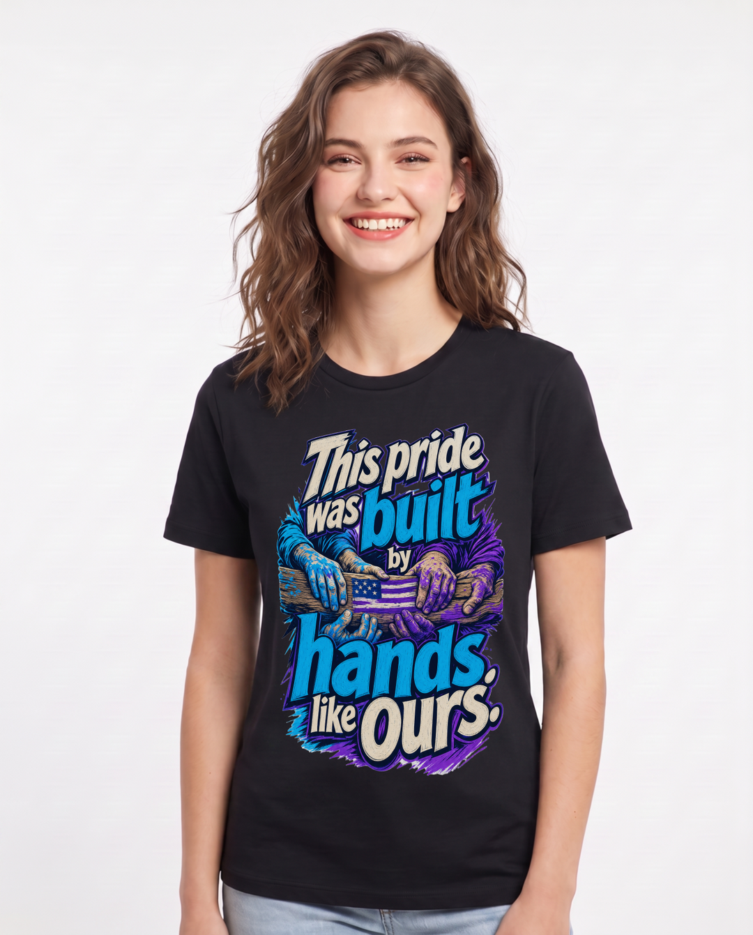 Patriotic Black T-Shirt for Women – Everyday Expression Graphic Tee product image 3