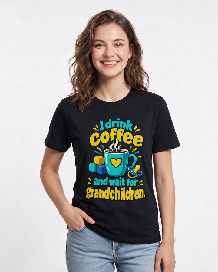 Grandparent Black T-Shirt for Women – Everyday Expression Graphic Tee product image 1