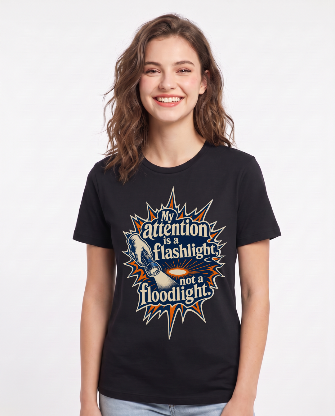 Neurodiversity Black T-Shirt for Women – Everyday Expression Graphic Tee product image 3