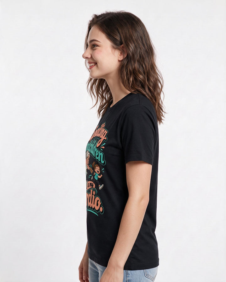 Grandparent Black T-Shirt for Women – Everyday Expression Graphic Tee product image 2
