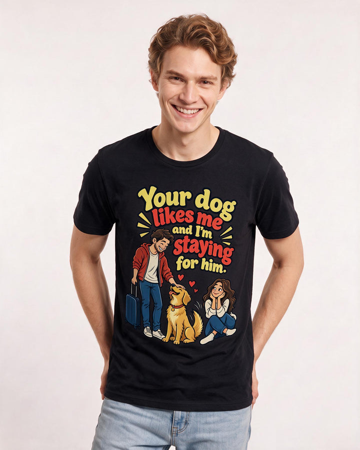 Couples Black T-Shirt for Men – Everyday Expression Graphic Tee product image 1