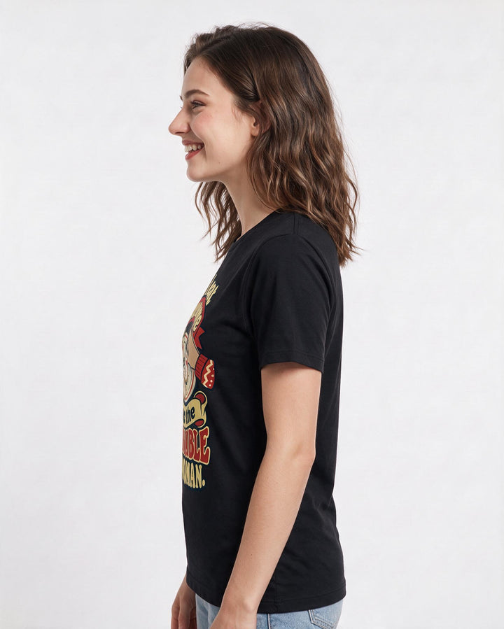Christmas Black T-Shirt for Women – Holiday Theme Graphic Tee product image 2