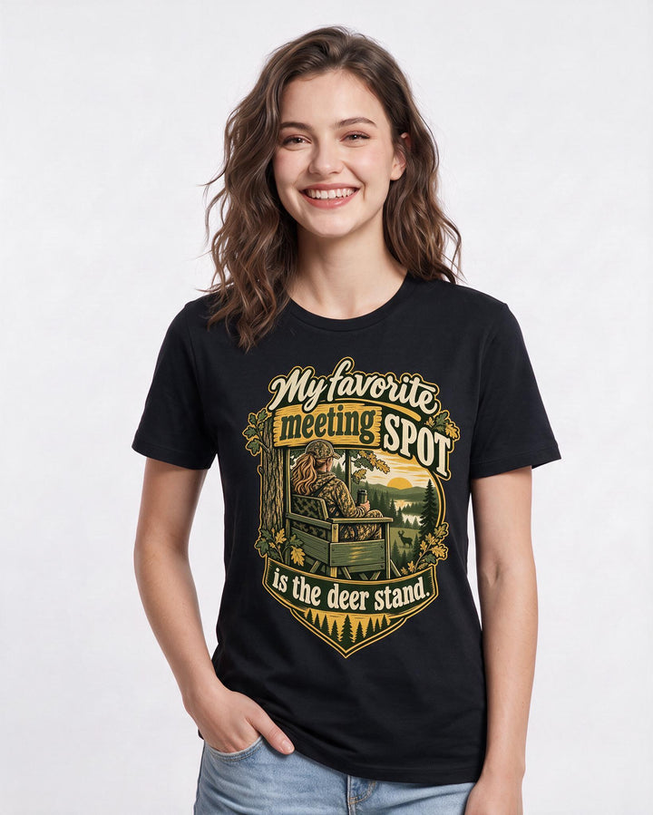 Hunting Black T-Shirt for Women – Everyday Expression Graphic Tee product image 1