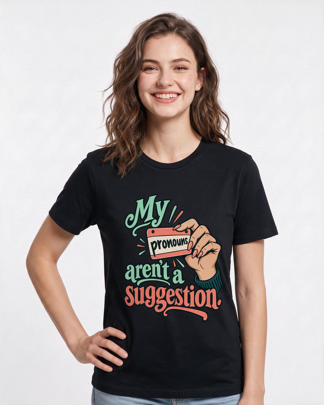 Pride Black T-Shirt for Women – Everyday Expression Graphic Tee product image 1