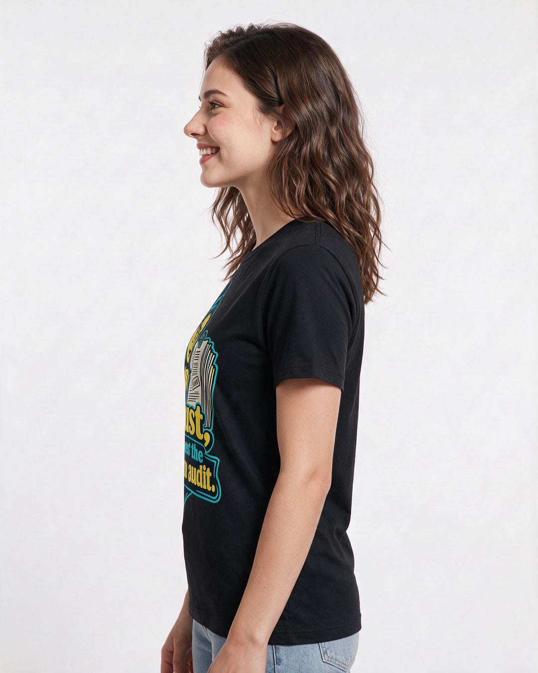 Political Statement Black T-Shirt for Women – Everyday Expression Graphic Tee product image 2