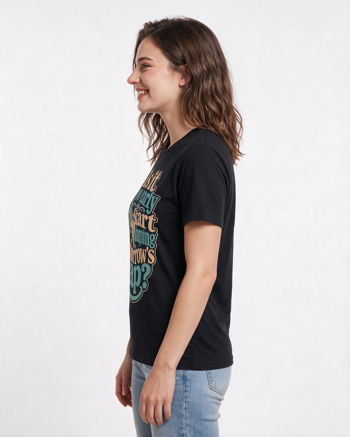 Beer Black T-Shirt for Women – Everyday Expression Graphic Tee product image 2
