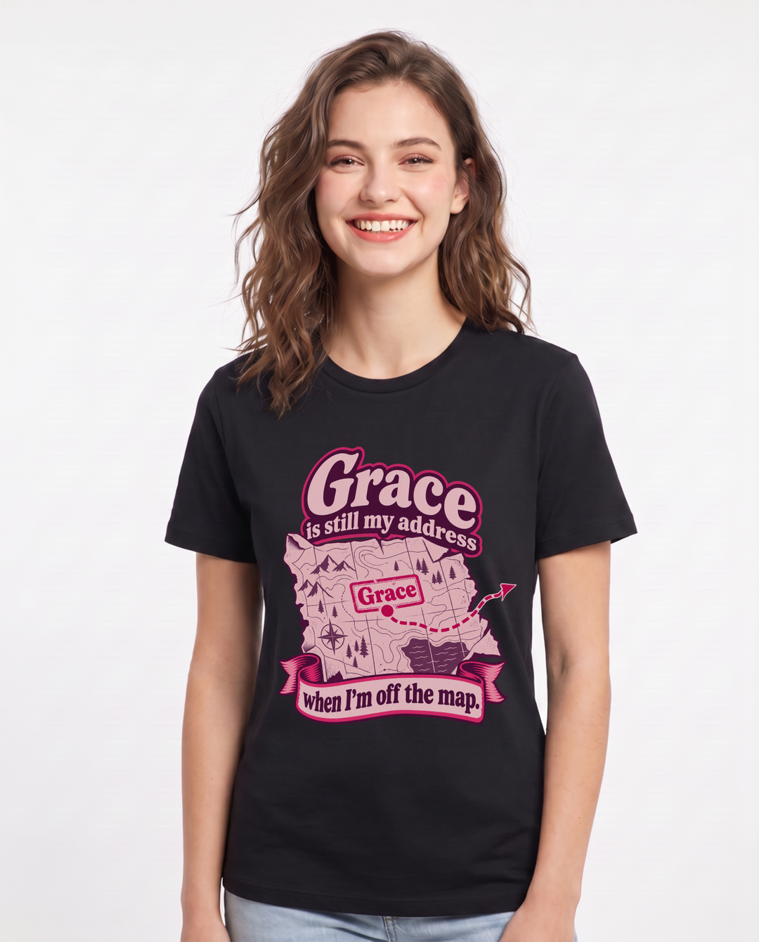 Christian Faith Black T-Shirt for Women – Everyday Expression Graphic Tee product image 3
