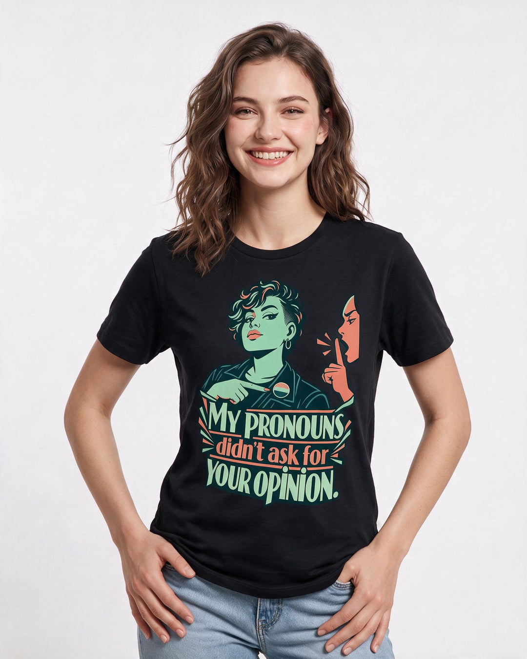 Pride Black T-Shirt for Women – Everyday Expression Graphic Tee product image 1